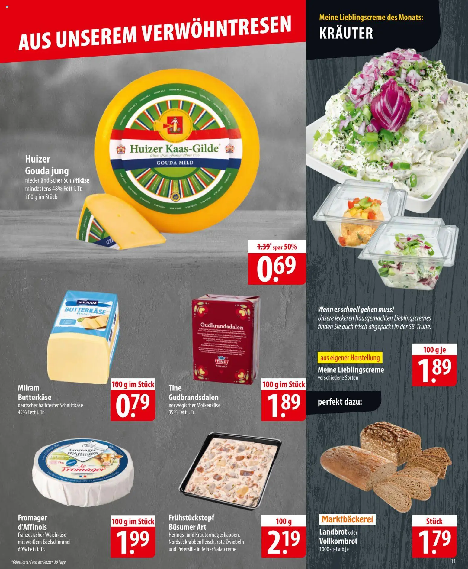 Famila Prospekt 	 – gültig ab 05.01.2026 | Seite: 11 | Produkte: Gouda, Vollkornbrot, Milram, Petersilie
