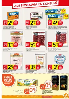 Vista previa Consum folleto válido desde el 23.04.2026 | Página: 9 | Productos: Jamón, Jamón cocido, Queso cottage, Atún claro