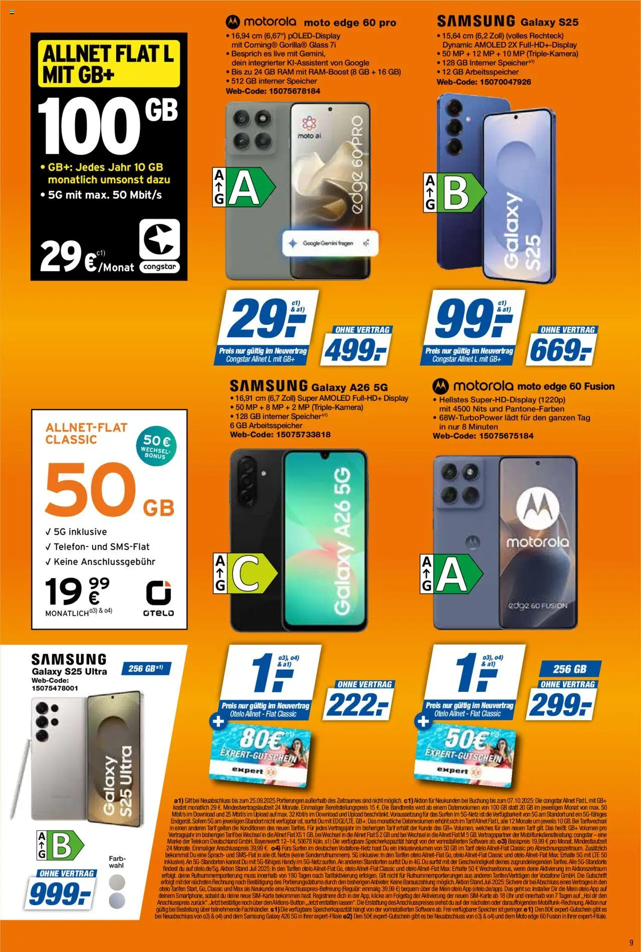 Expert Prospekt 	 – gültig ab 19.09.2025 | Seite: 9 | Produkte: Samsung, Telefon, Uhr