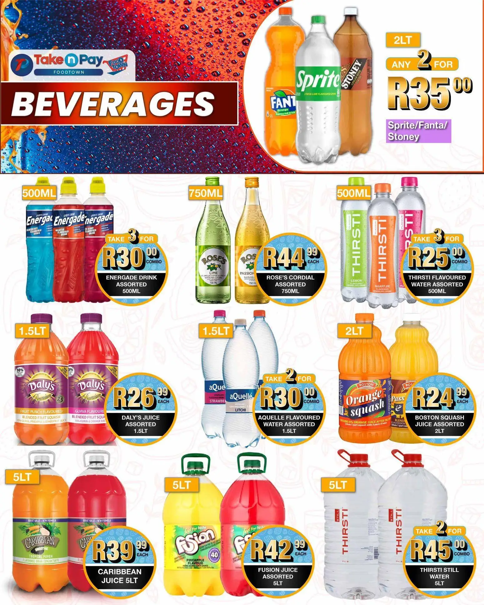 New Take n Pay catalogue – valid from 06.04.2026 | Page: 6 | Products: Squash, Beer, Oranges, Stoney