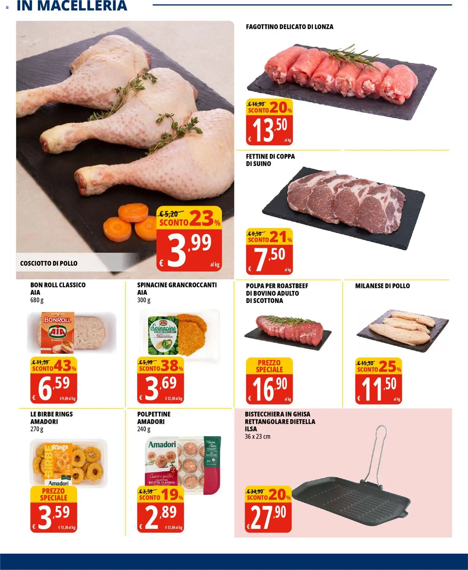 Volantino Tigros del 10.03.2026 | Pagina: 2 | Prodotti: Bovino, Bistecchiera, Suino, Spinaci