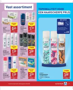 Aldi folder week 14 - Voorbeeld van een folder van Aldi, geldig van 30.03.2026 | Pagina: 9 | Producten: Shampoo, Zeep, Deodorant, Droogshampoo