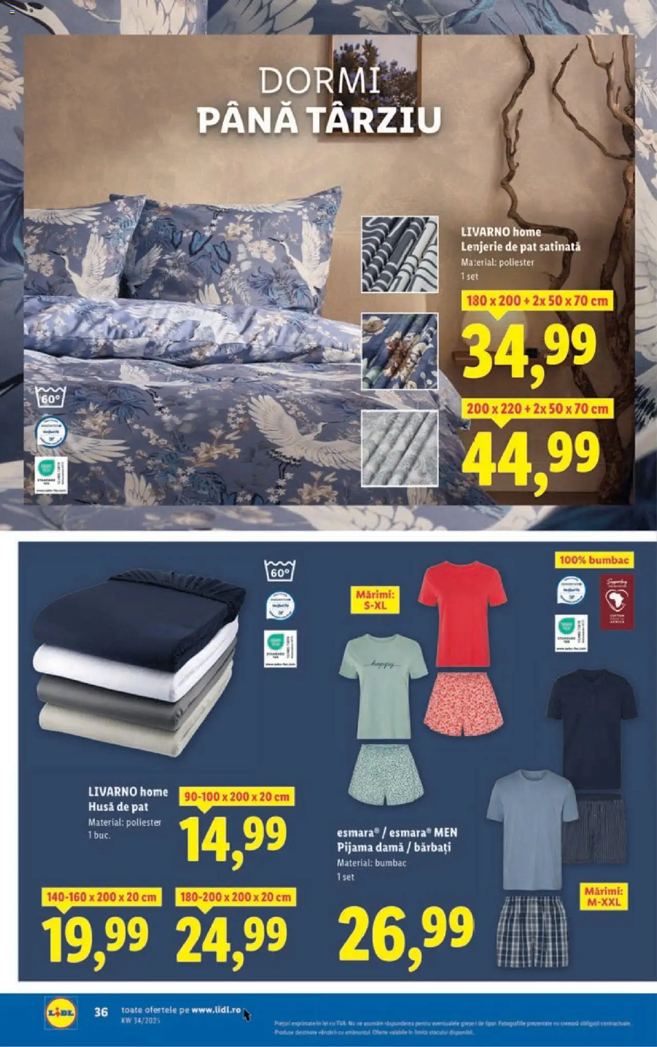 Catalog Lidl – valabil de la 18.08.2025 | Pagină: 36 | Produse: Pat, Lenjerie de pat