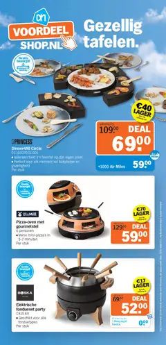 BluMill Pizza-oven met gourmetstel, 6 personen, Verse mini-pizza's in 5-7 minuten, Per stuk - Voorbeeld van een folder van Albert Heijn, geldig van 14.12.2025 | Pagina: 12 | Producten: Pizza, Plaat, Oven