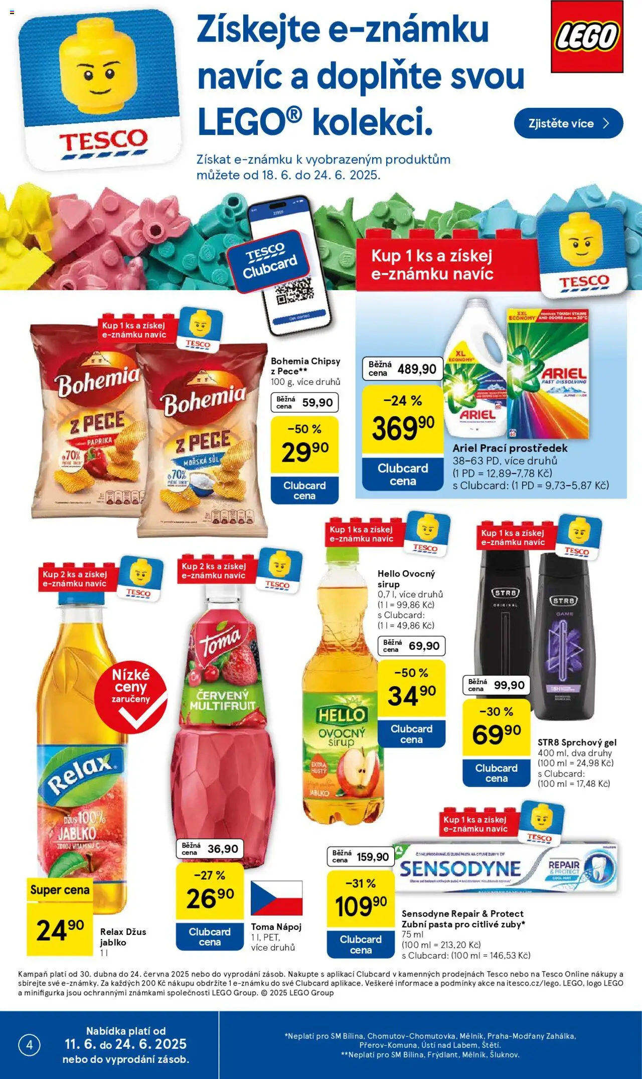 Tesco leták - Supermarket od 18.06.2025 | Strana: 4 | Produkty: Sprchový gel, Džus, Paprika, Chipsy