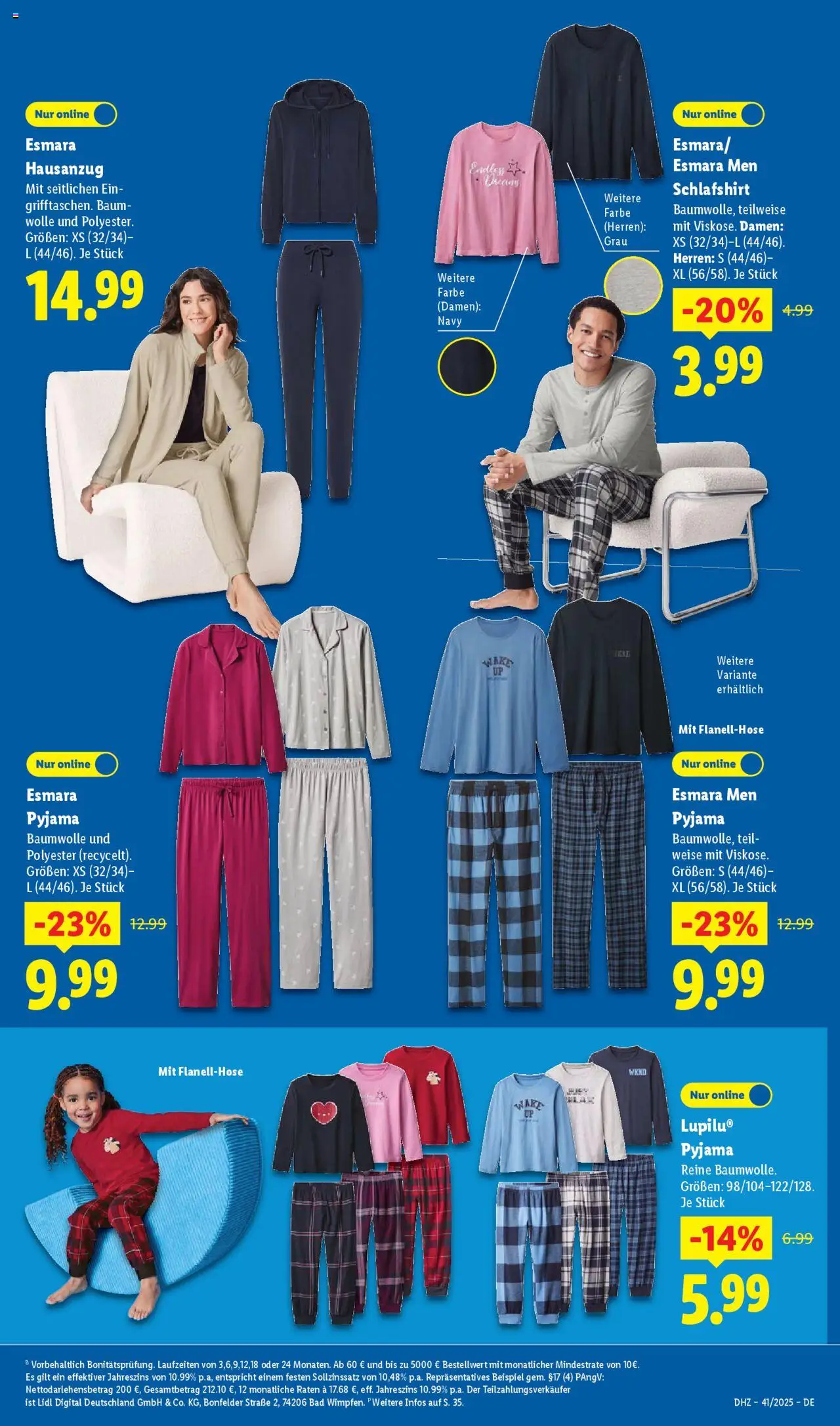 Lidl Prospekt Prenzlau – gültig ab 06.10.2025 | Seite: 39 | Produkte: Bad, Pyjama