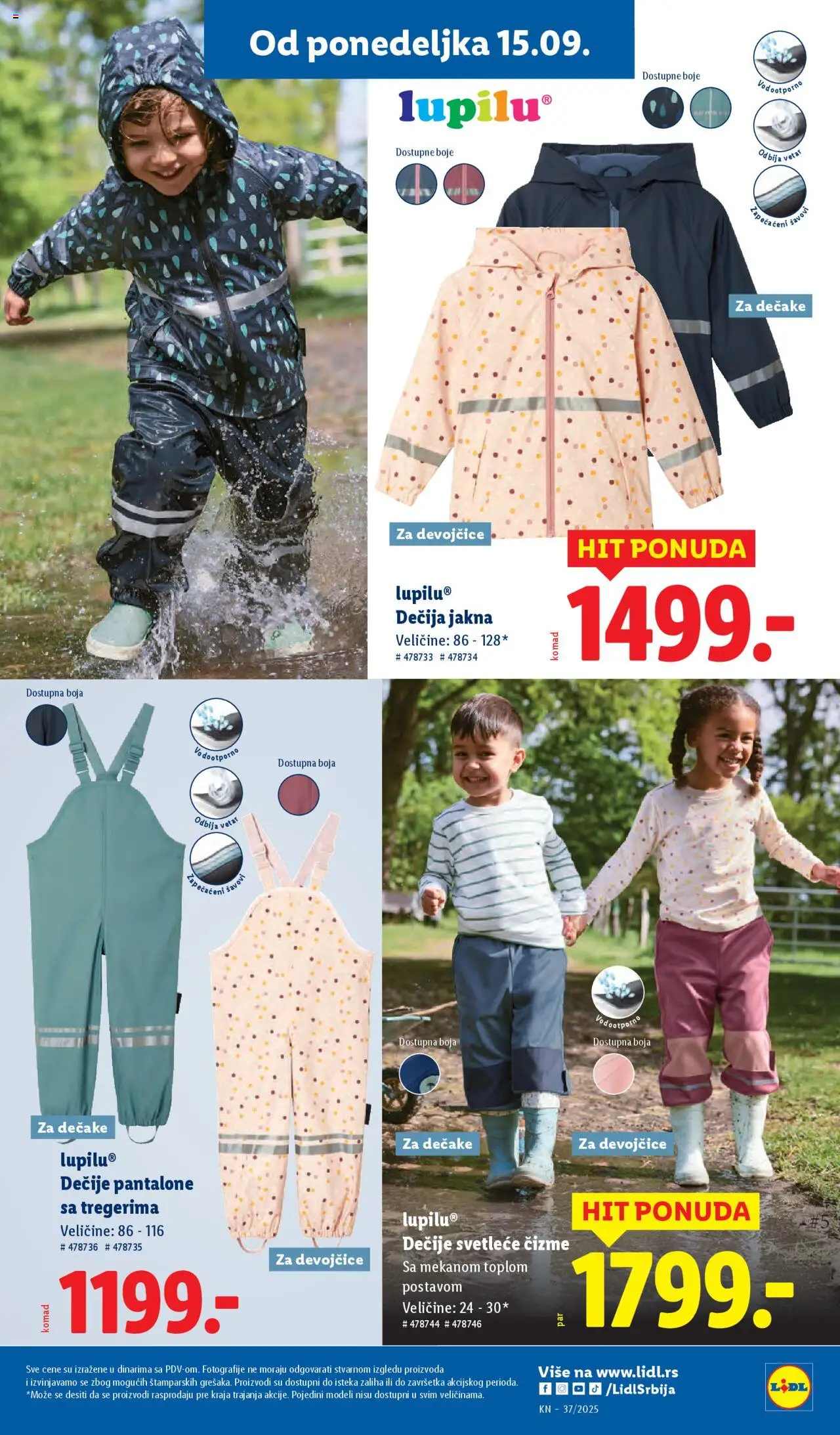 Lidl katalog - važi od 11.09.2025 | Strana: 41 | Proizvode: Čizme, Jakna, Pantalone