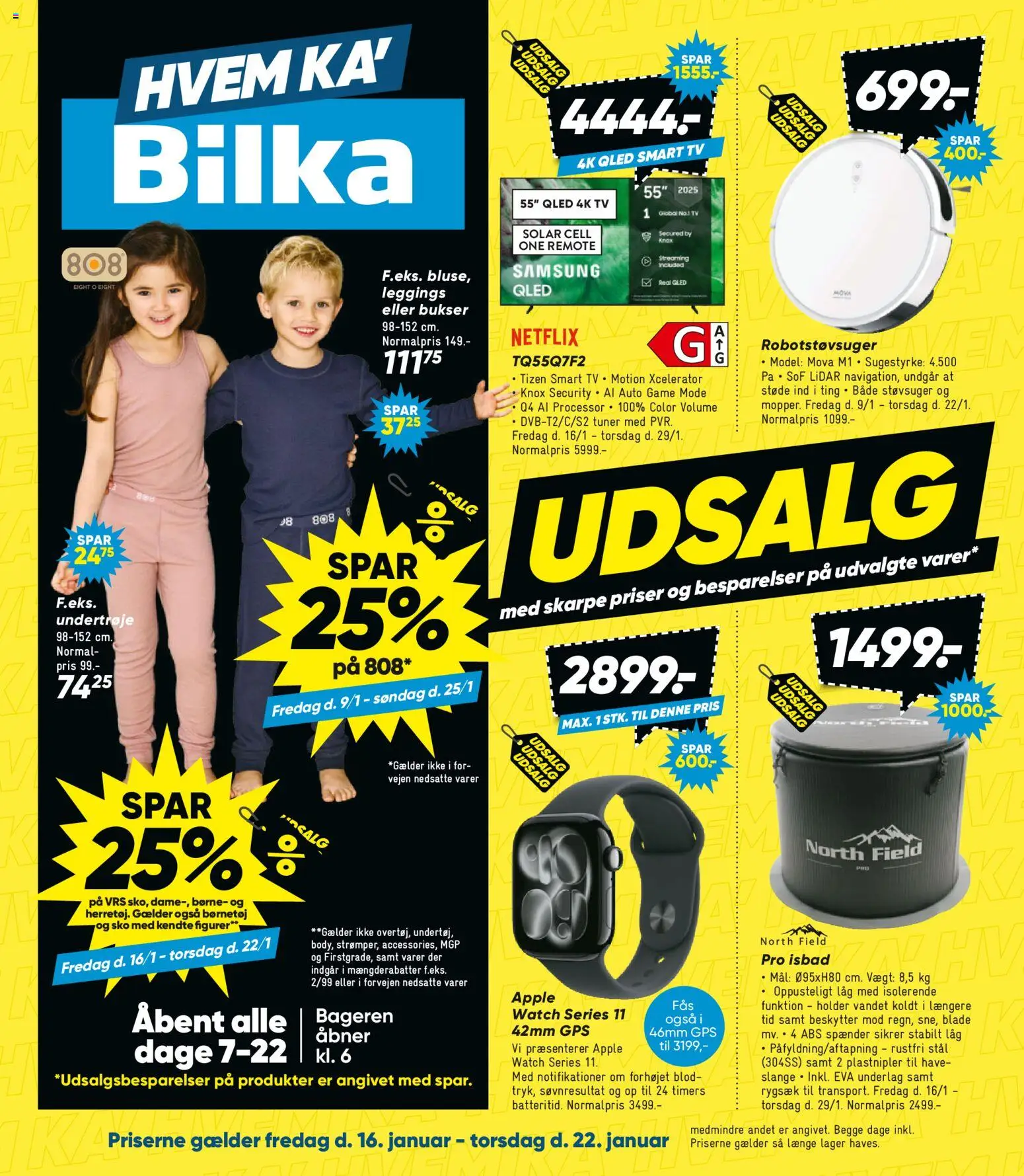 Bilka tilbudsavis – gyldig fra 16.01.2026 | Side: 1 | Produkter: Robotstøvsuger, Bukser, Leggings, Sko