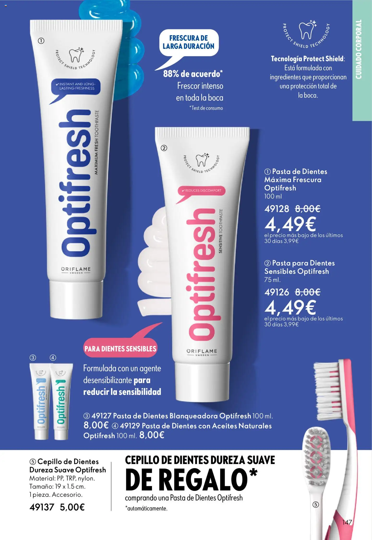 Oriflame - Catálogo Campaña 3 │ válido desde el 18.02.2026 | Página: 147 | Productos: Cepillo, Cepillo de dientes, Κρεμάστρα, Té