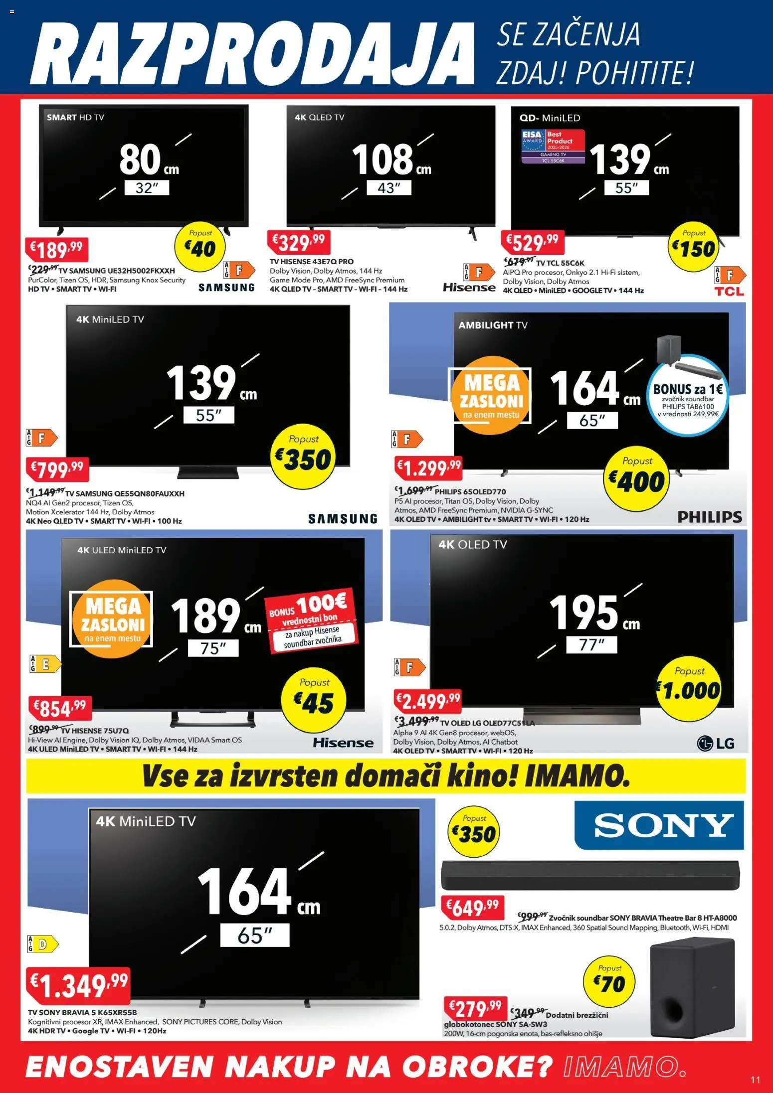 Novi Harvey Norman katalog ponudbe – veljaven od 22.12.2025 | Stran: 11 | Izdelki: Tv, Zvocnik