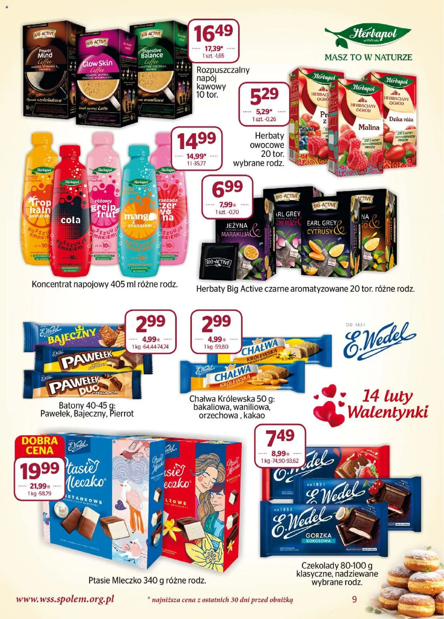 Społem Gazetka od 01.02.2026 | Strona: 9 | Produkty: Czekolady, Malina, Czekoladowa, Kakao