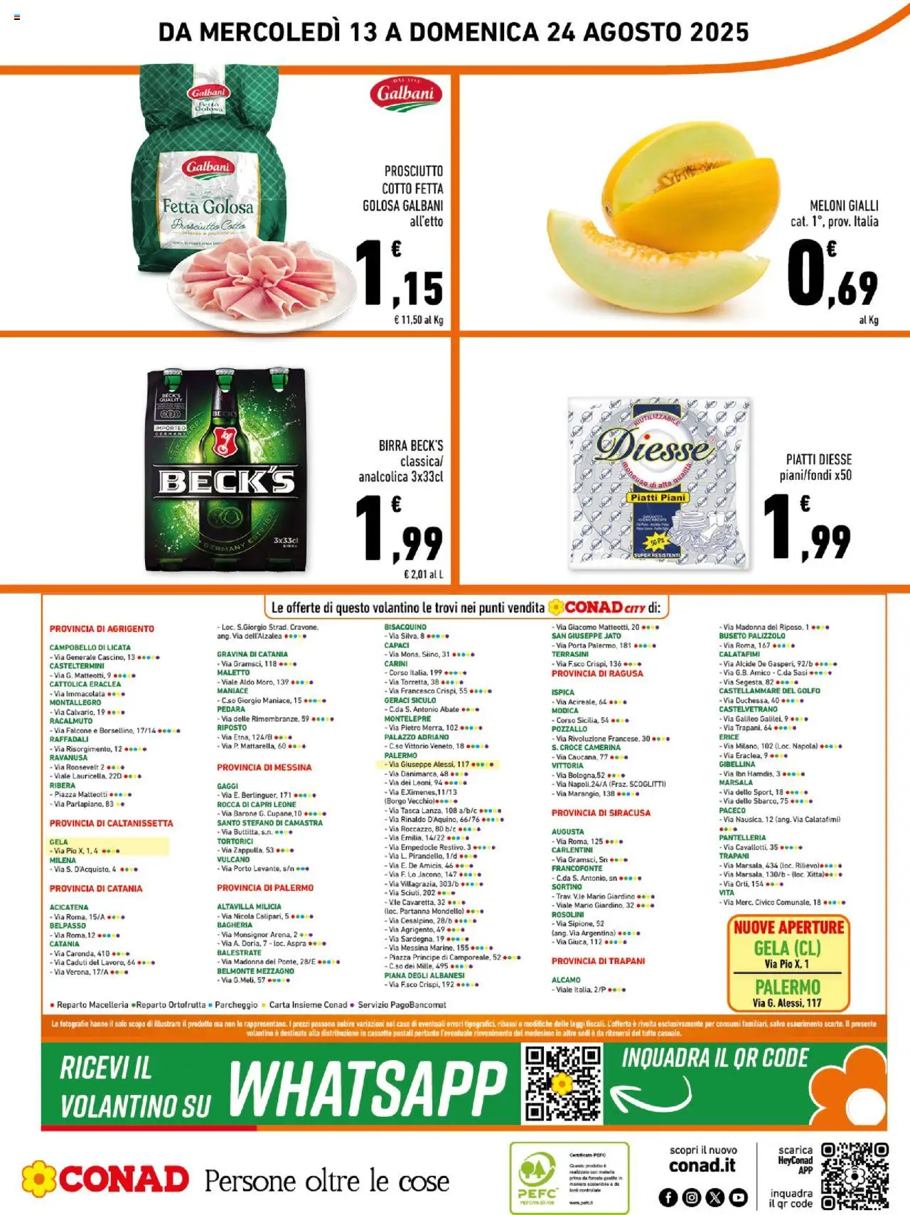 Volantino Conad del 13.08.2025 | Pagina: 16 | Prodotti: Prosciutto Cotto, Birra, Prosciutto