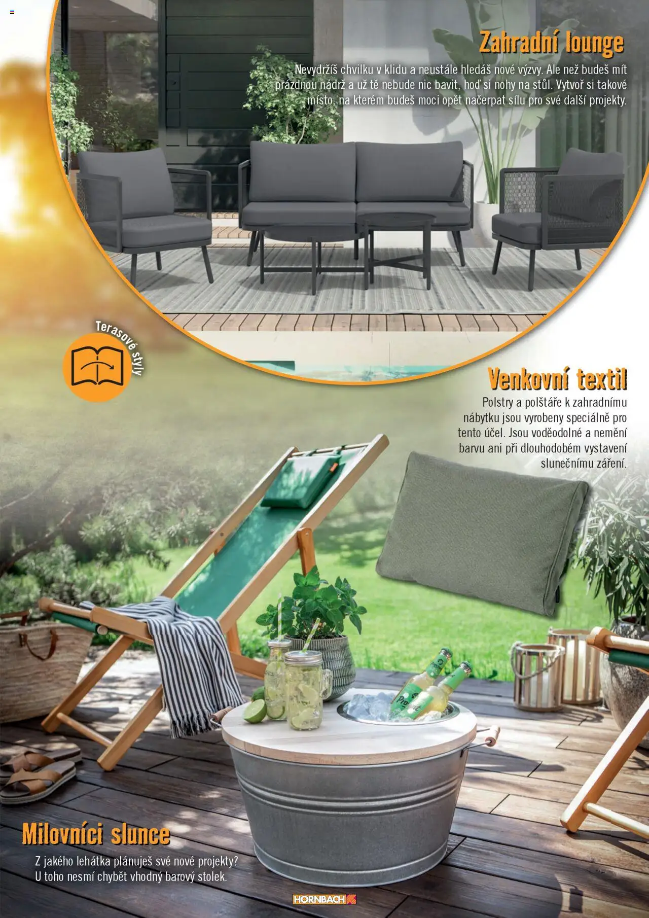 HORNBACH leták - Terasa od 13.08.2025 | Strana: 35 | Produkty: Polštáře, Lehátka