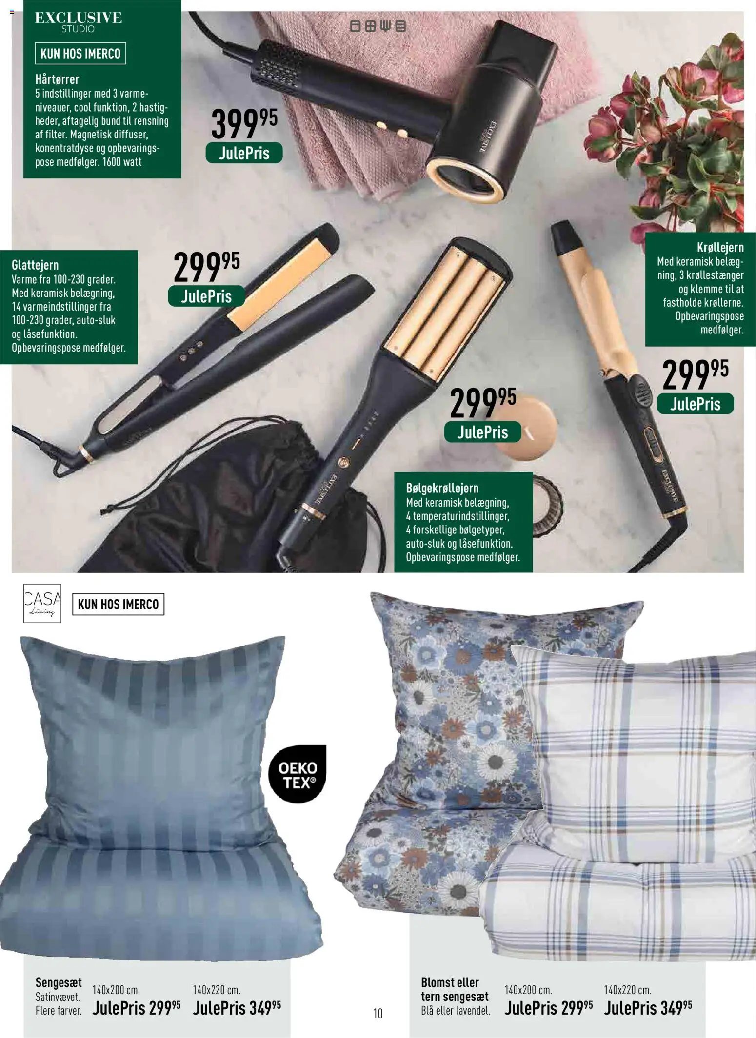 Imerco tilbudsavis – gyldig fra 16.12.2025 | Side: 10 | Produkter: Klemme, Krøllejern, Hårtørrer, Glattejern