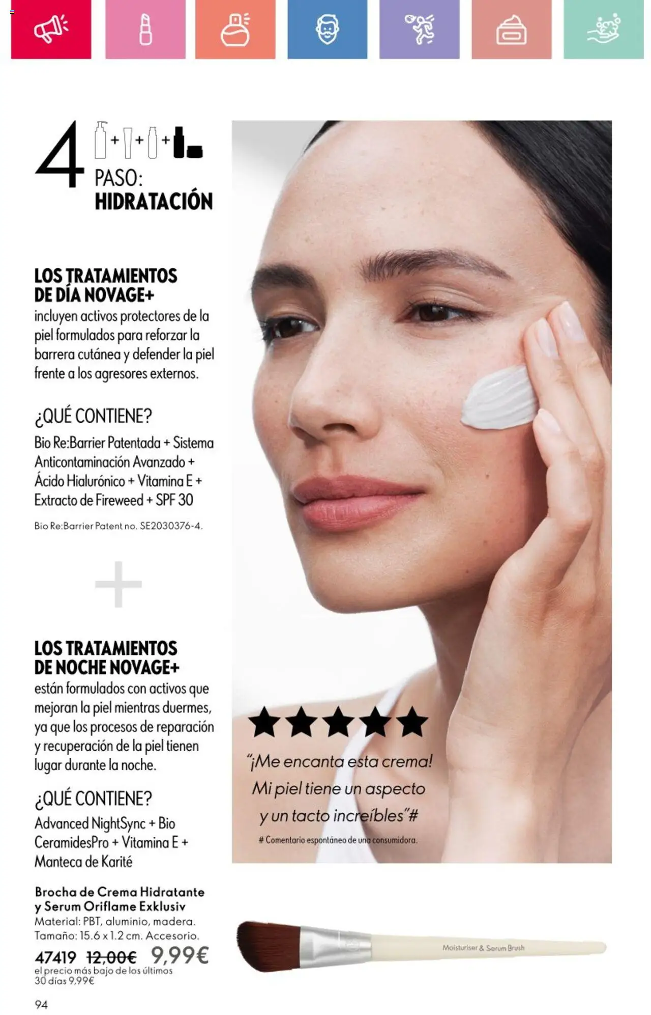 Oriflame - Catálogo Campaña 12 │ válido desde el 24.08.2025 | Página: 94 | Productos: Sérum, Manteca, Crema hidratante, Brocha