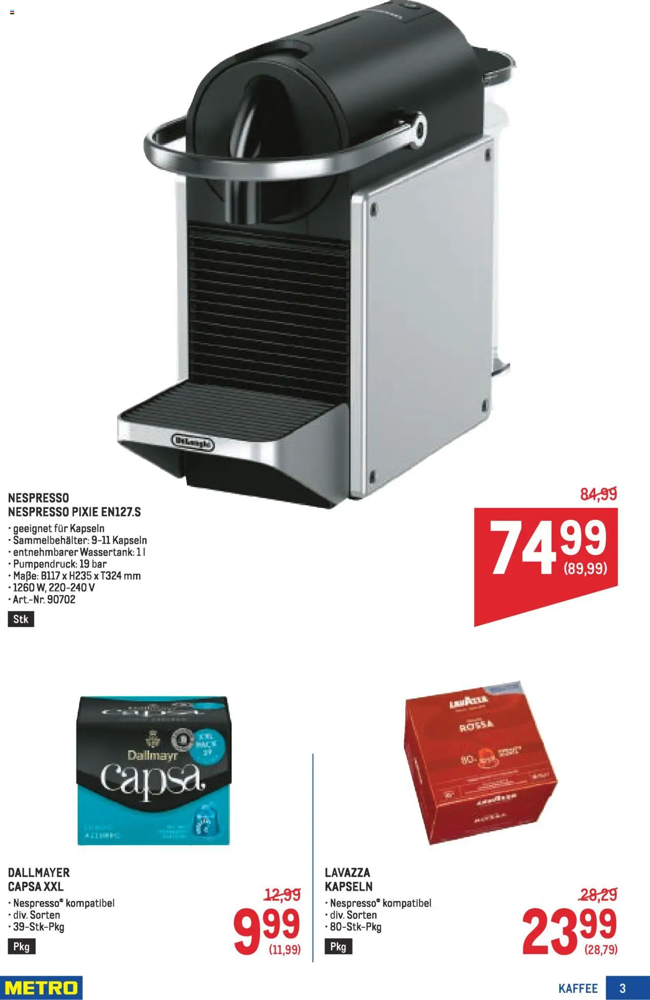 Metro  Kaffee Spezial gültig ab 04.09.2025 | Seite: 3 | Produkte: Kaffee