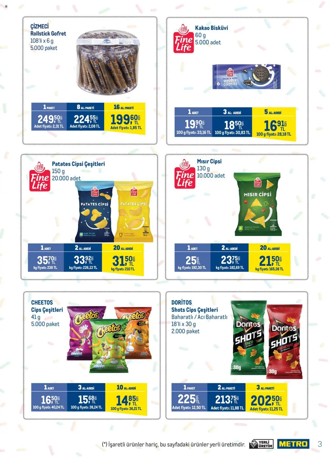 Metro BTS Trader - 18.08.2025 tarihinden itibaren geçerlidir | Sayfa: 3 | Ürünler: Peynir, Cips, Patates, Bisküvi