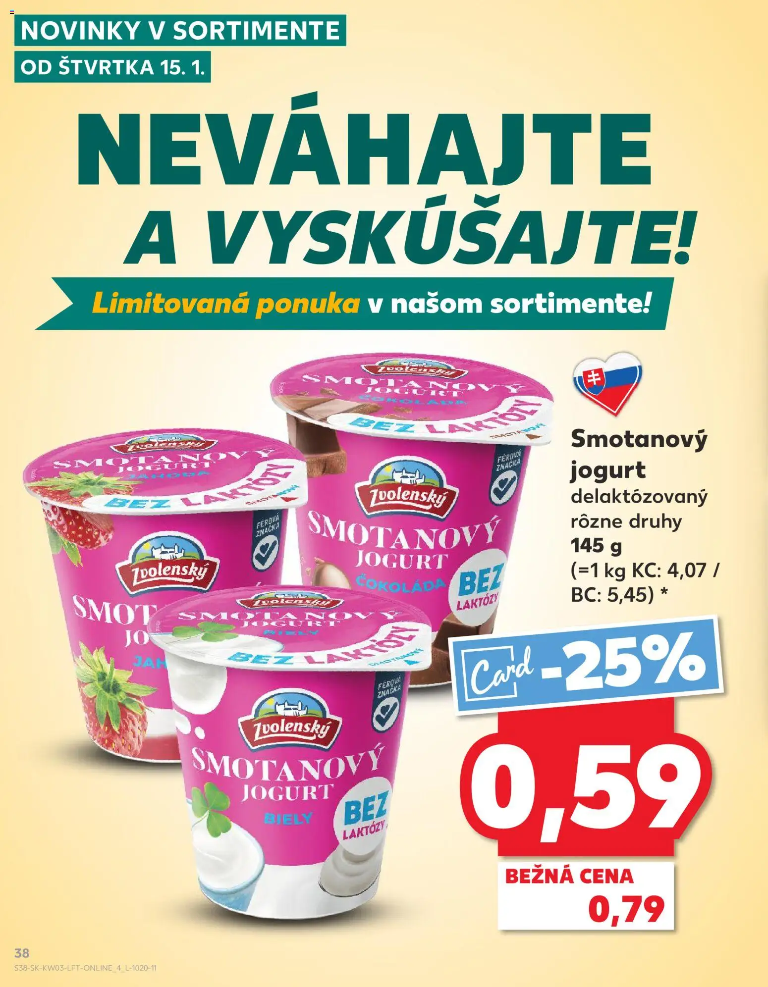 Kaufland SK akciós ujság - amely érvényes a következő dátumtól: 15.01.2026 | Oldal: 38
