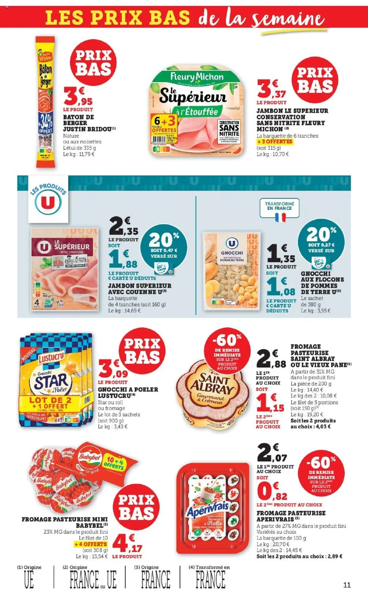 {H1} | Page: 11 | Produits: Flocons, Pomme, Pomme de terre, Noisettes