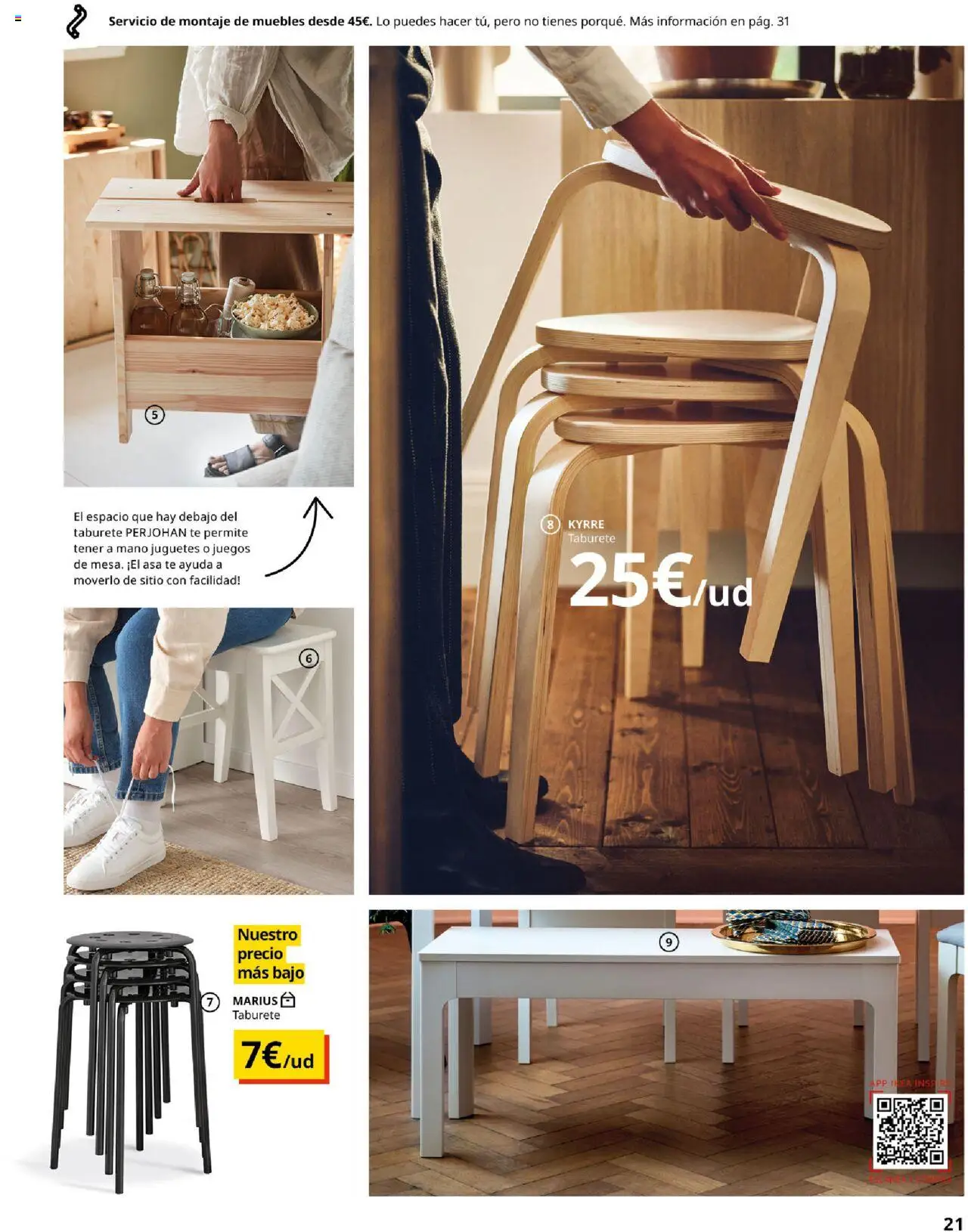 Catálogo IKEA Comedores │ válido desde el 04.02.2025 | Página: 21 | Productos: Taburete, Té, Muebles, Juguetes