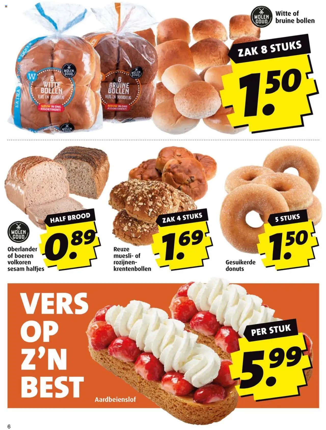  | Pagina: 6 | Producten: Brood, Rozijnen, Zak, Muesli
