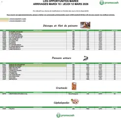 Promocash - Prévisualisation de Promocash Opportunités Marée valide à partir de 10.03.2026