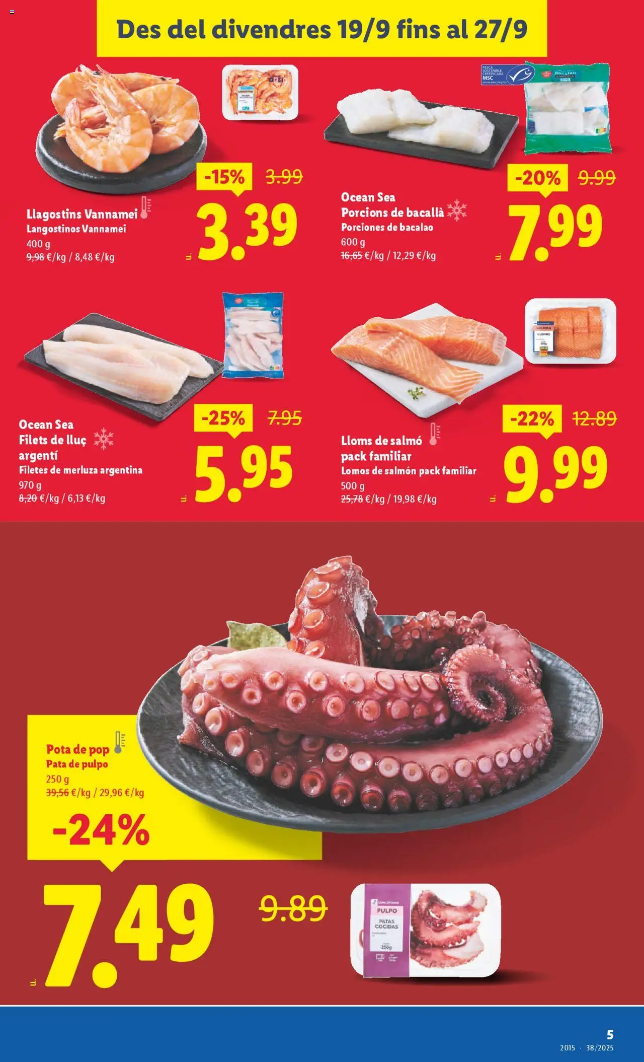 Lidl - La Guixa │ válido desde el 19.09.2025 | Página: 5 | Productos: Filetes de merluza