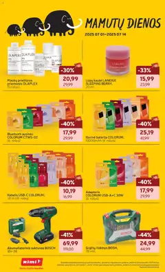 Rimi leidinys│galioja nuo 08.07.2025 | Puslapis: 4 | Prekių: Ausinės, Kaukė, Kabelis, Baterija