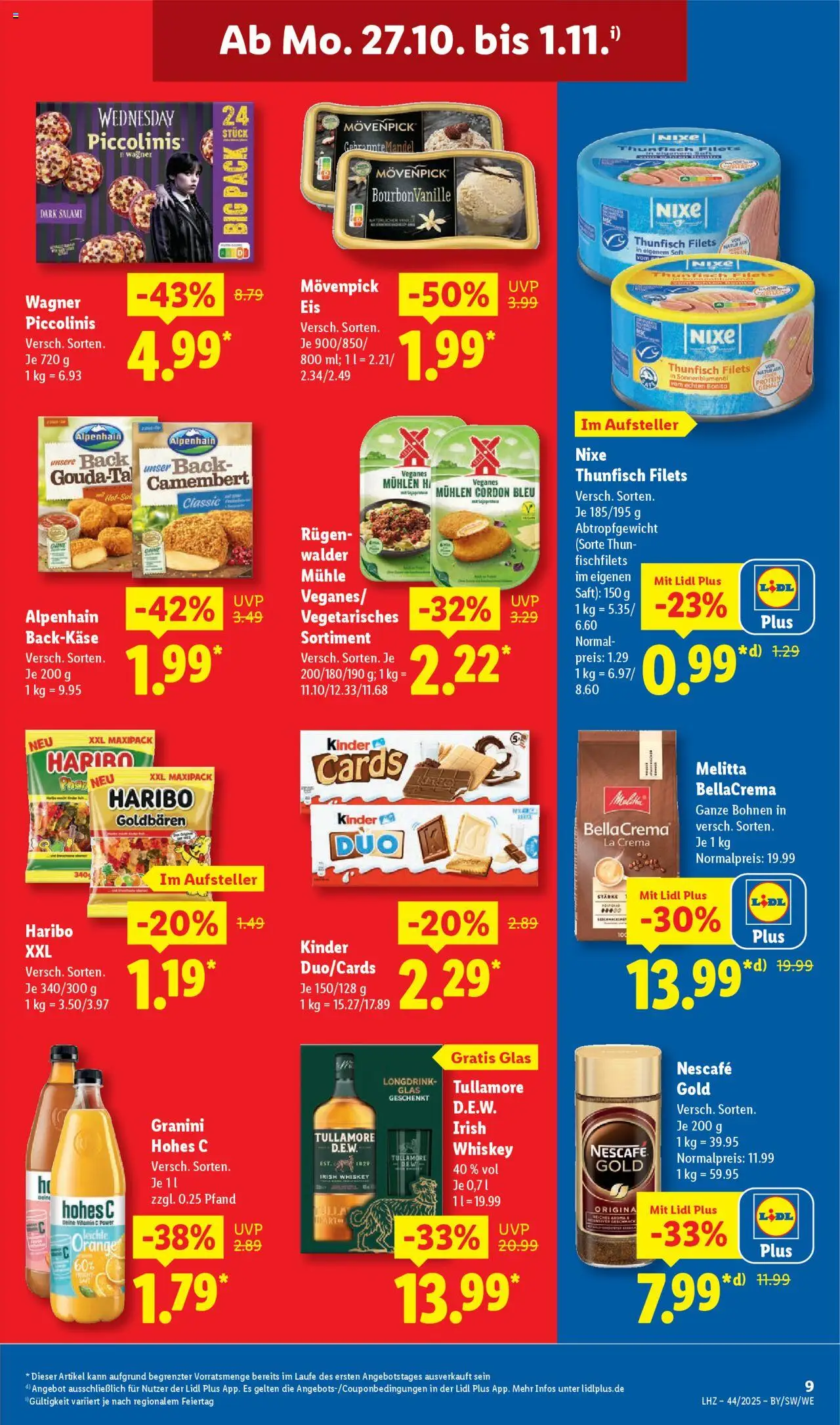 Lidl Prospekt Gundelsheim – gültig ab 27.10.2025 | Seite: 23 | Produkte: Melitta, Mühle, Granini, Saft