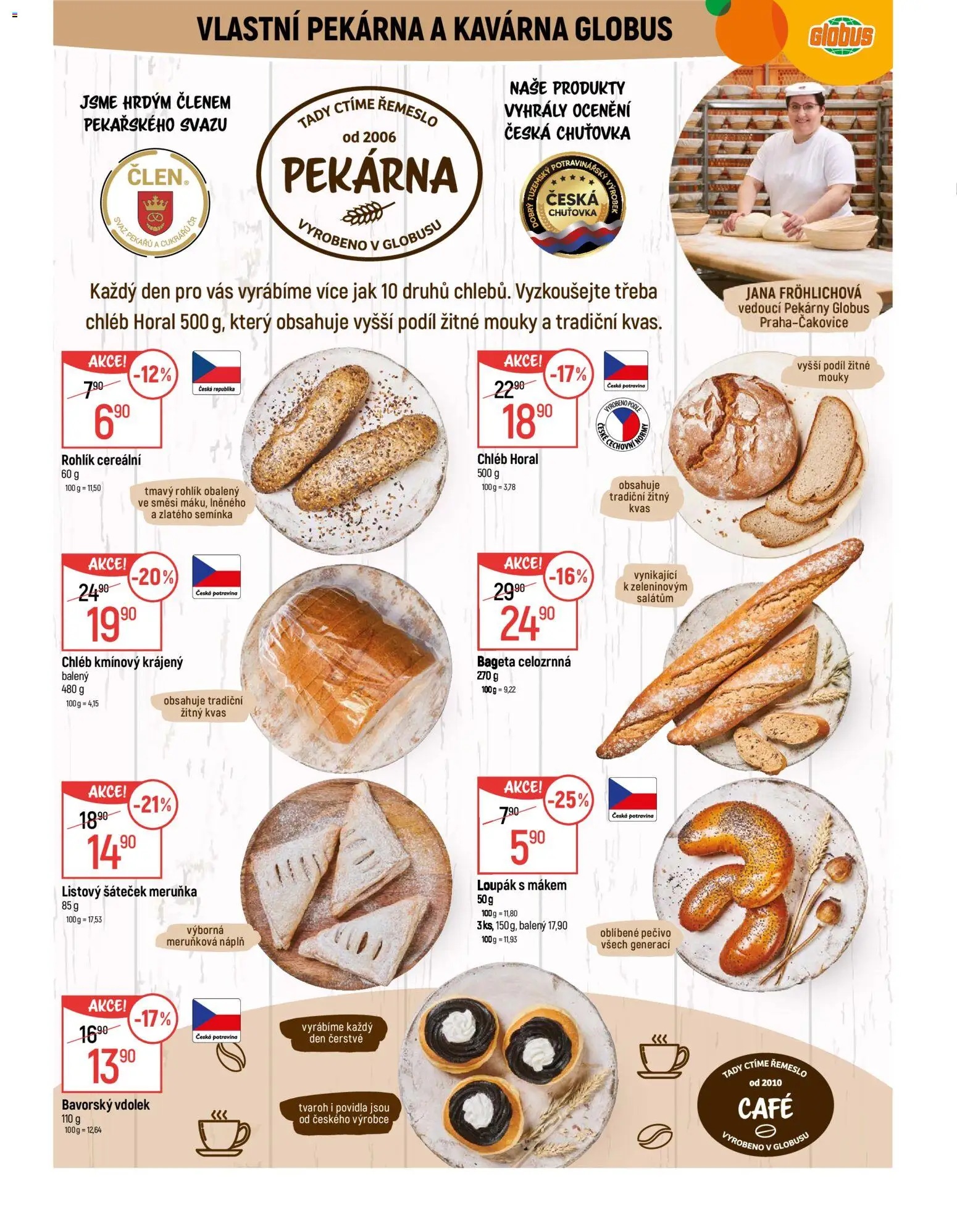 Globus leták - Praha Čakovice od 07.01.2026 | Strana: 8 | Produkty: Globus, Chléb, Semínka, Bageta
