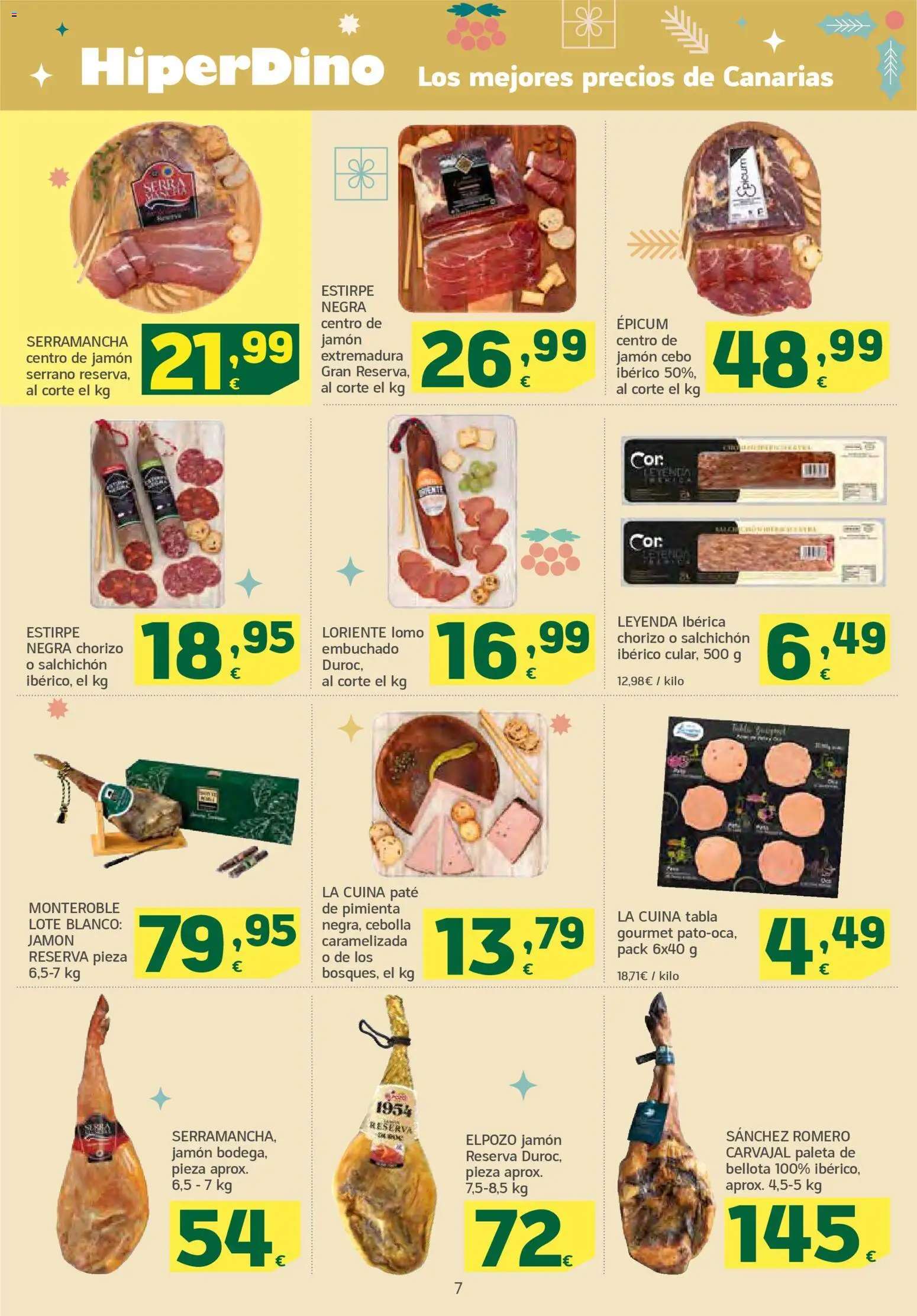HiperDino folleto │ válido desde el 04.12.2025 | Página: 7 | Productos: Jamón, Paté, Παγωμένο τσάι
