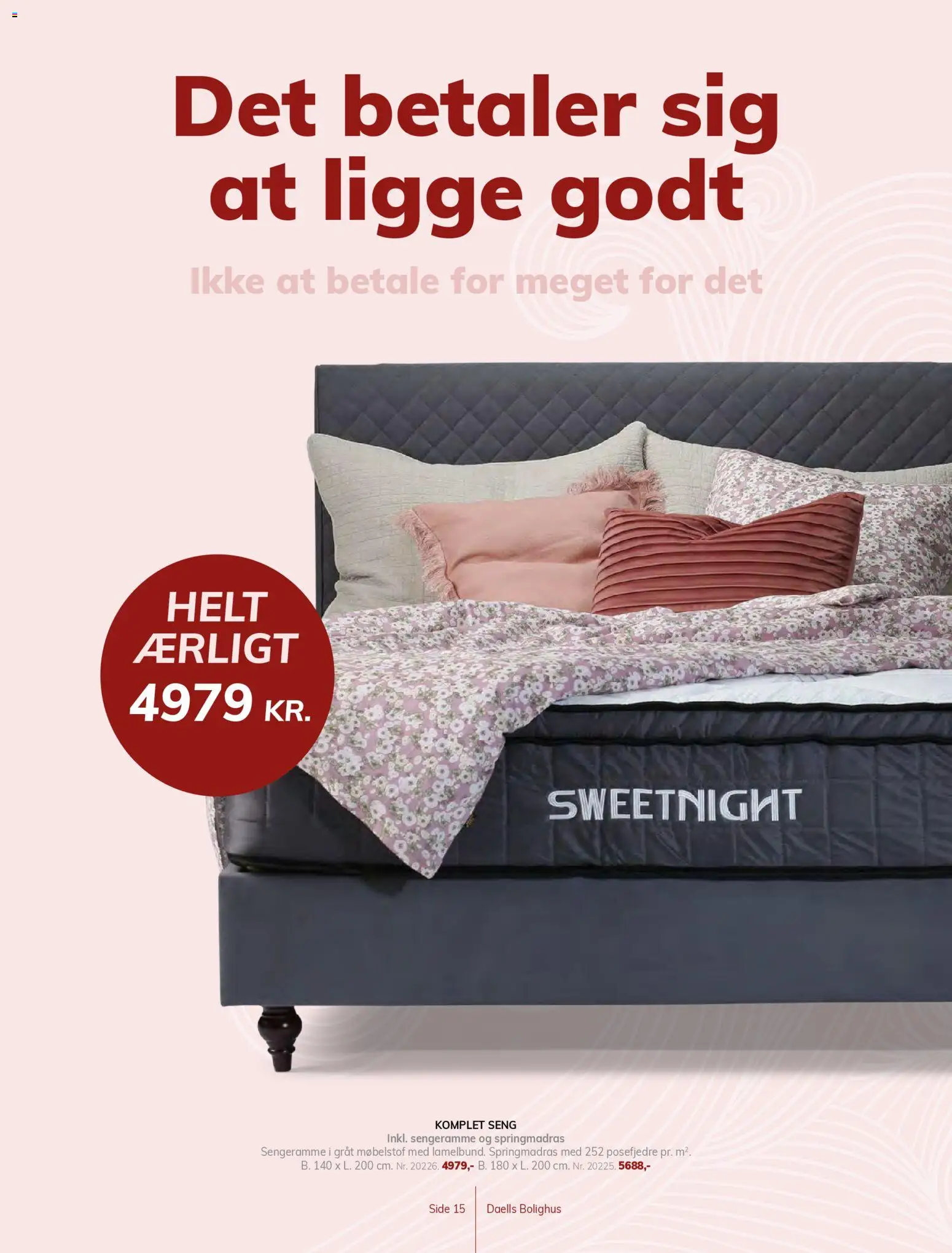 Daells Bolighus tilbudsavis – gyldig fra 29.04.2026 | Side: 15 | Produkter: Seng