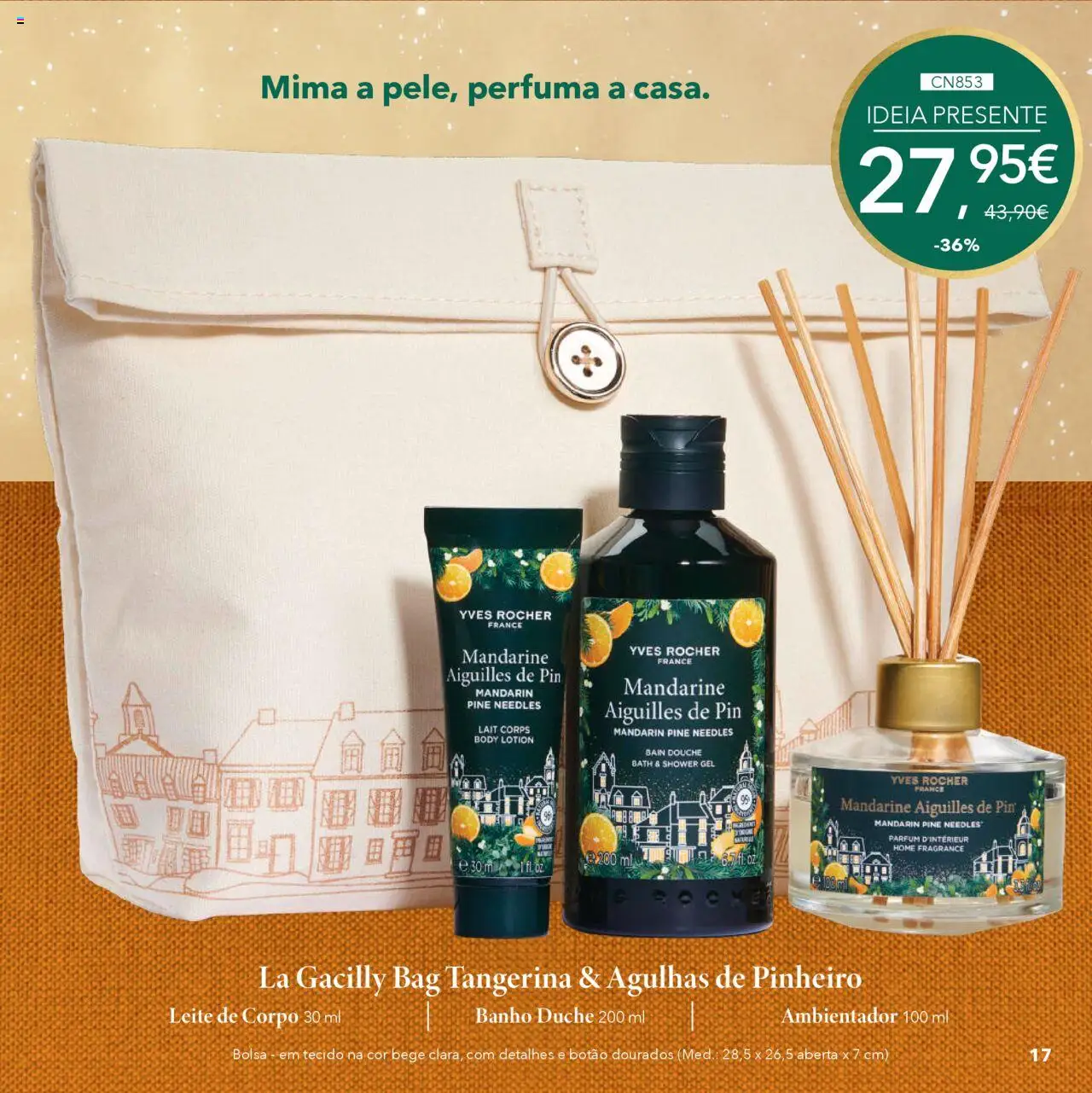 Yves Rocher Natal │ válido de 17.10.2025 | Página: 17 | Produtos: Bolsa, Leite, Banho