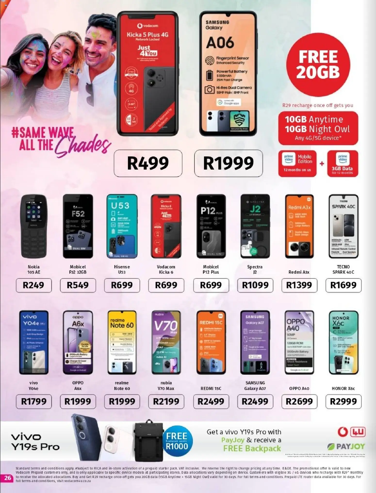 New Vodacom catalogue – valid from 06.03.2026 | Page: 26 | Products: Sim, Router, Camera, Backpack