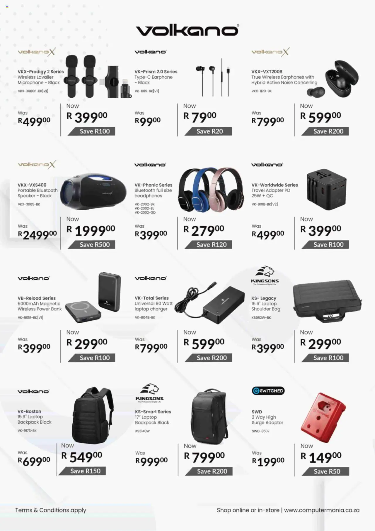 Computer Mania Accessories Catalogue │ valid from 01.08.2025 | Page: 24 | Products: Backpack, Headphones, Adapter, Laptop