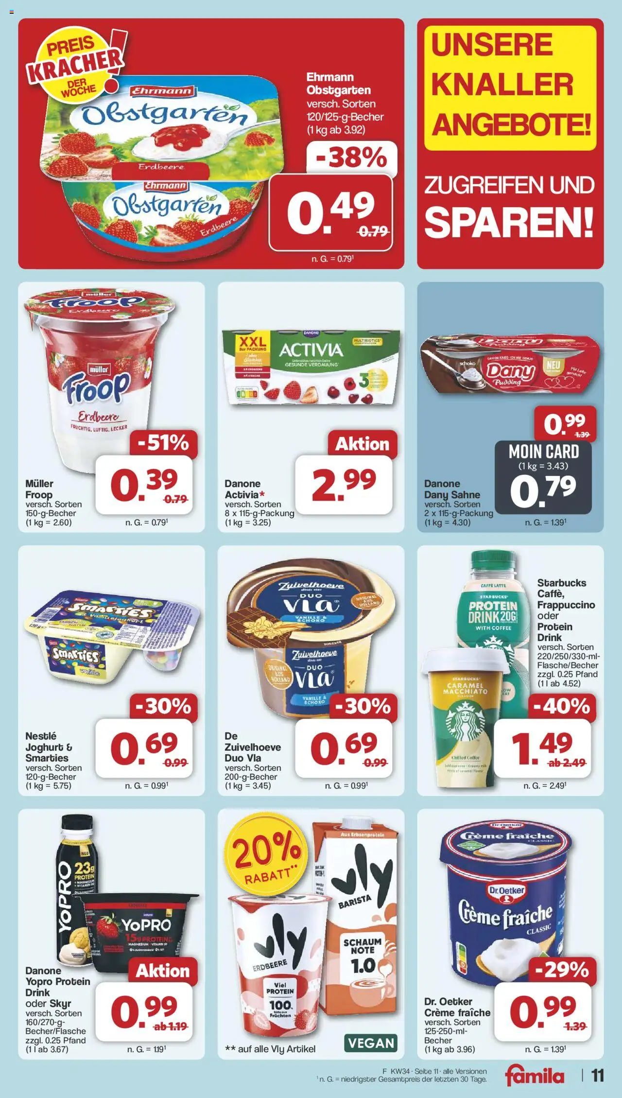 Famila Nordwest Prospekt 	 - gültig ab dem 18.08.2025 | Seite: 12 | Produkte: Froop, Pudding, Creme, Sahne