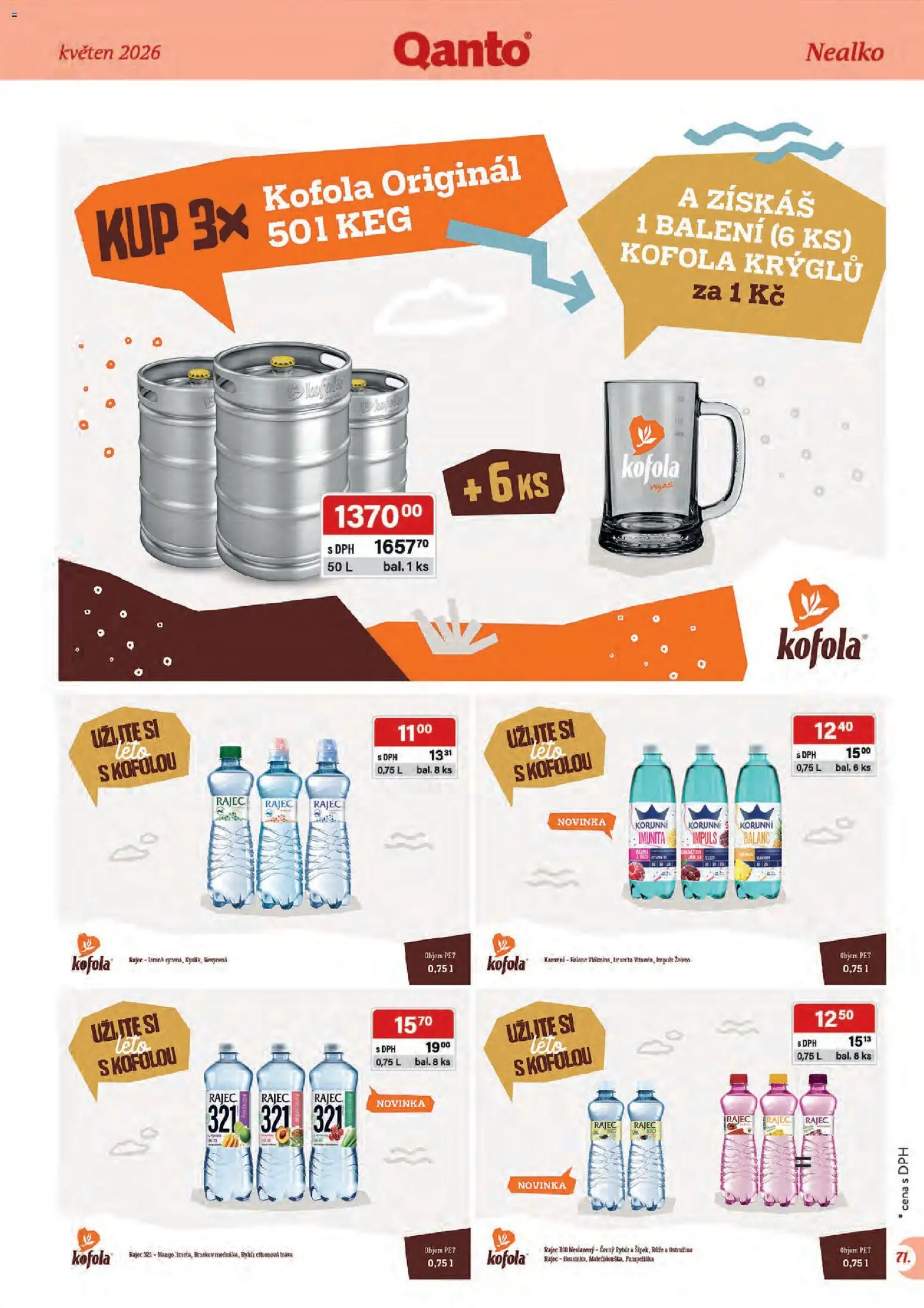 Astur & Qanto leták - Velkoobchod 05/2026 od 01.05.2026 | Strana: 71 | Produkty: Mango, Citronová tráva, Kofola