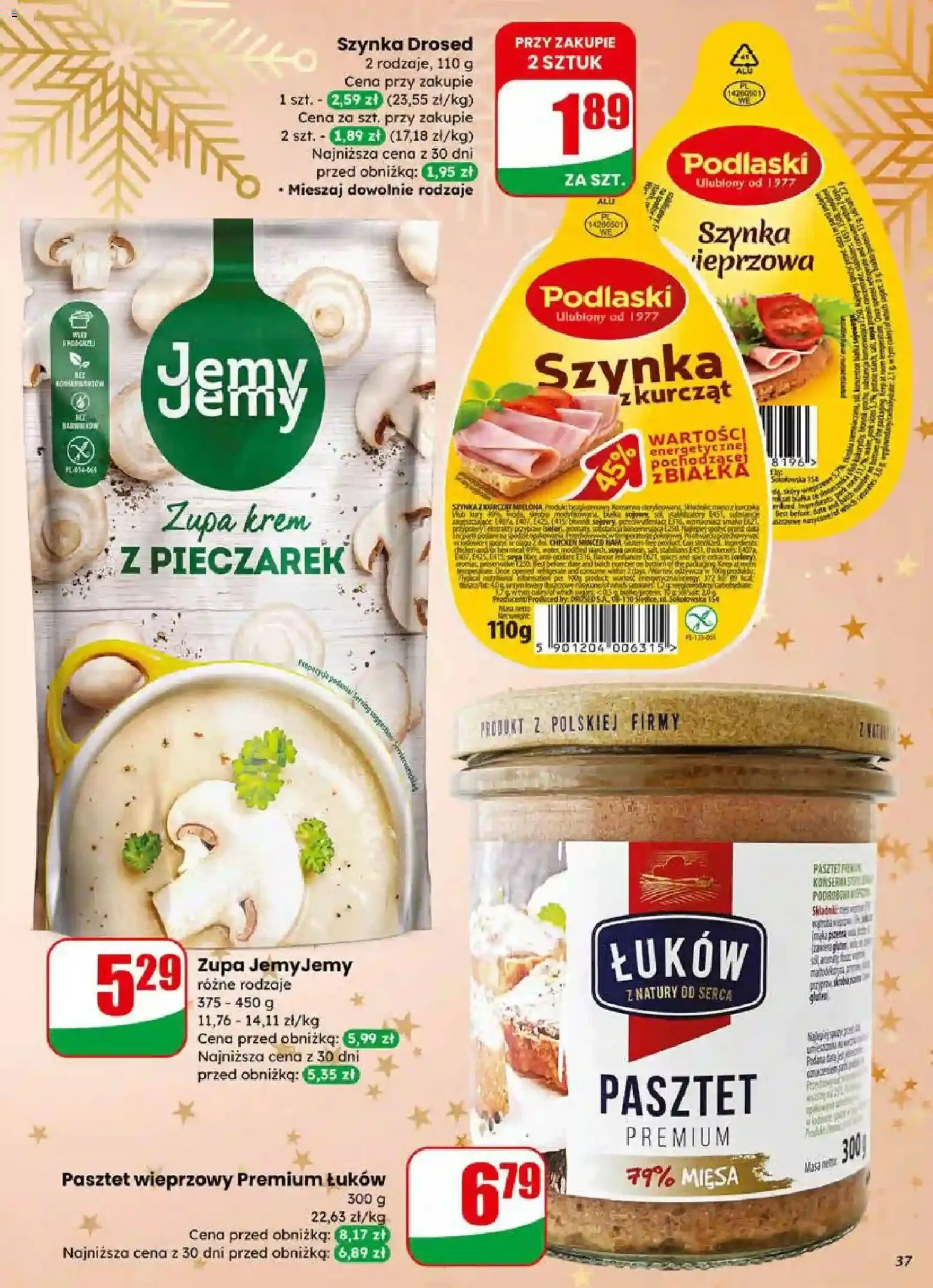 Dino Gazetka od 17.12.2025 | Strona: 37 | Produkty: Szynka, Zupa, Krem
