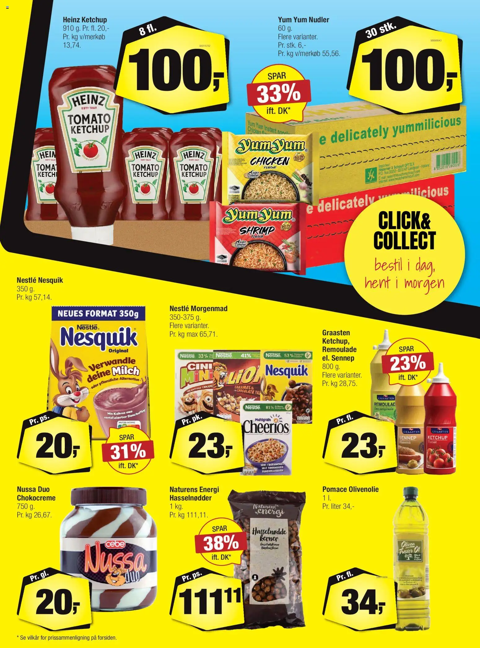 Calle tilbudsavis – gyldig fra 05.11.2025 | Side: 9 | Produkter: Nudler, Ketchup, Hasselnødder, Olivenolie