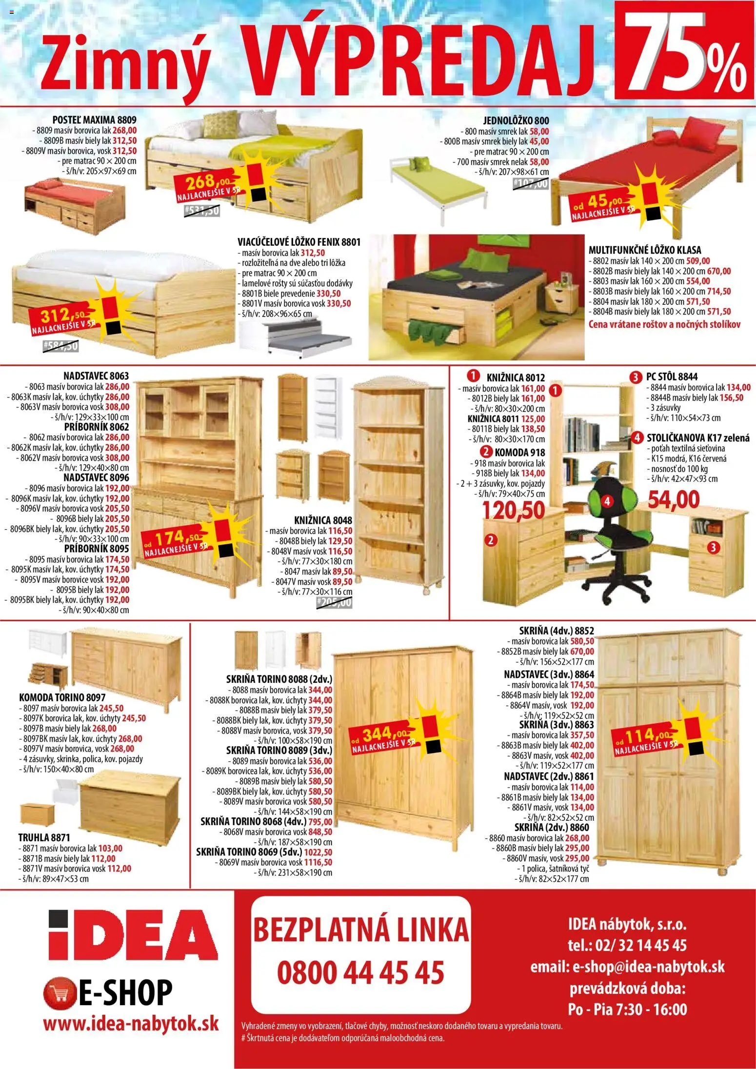Nové IDEA nábytok akcie – leták je platný od 15.02.2026 | Strana: 4 | Produkty: Matrac, Posteľ, Skriňa, Stôl