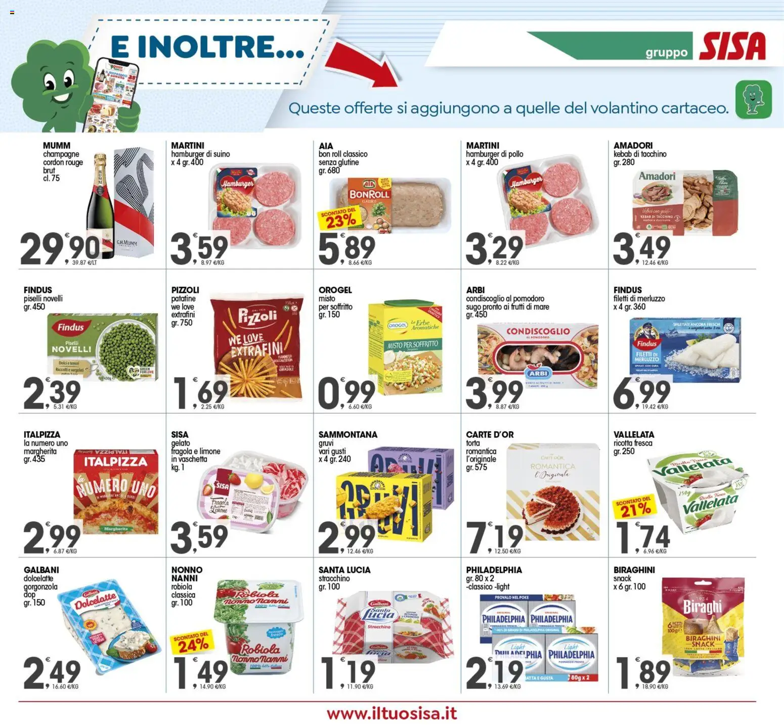 Volantino SISA del 05.12.2025 | Pagina: 11 | Prodotti: Gelato, Frutti di mare, Torta, Gorgonzola