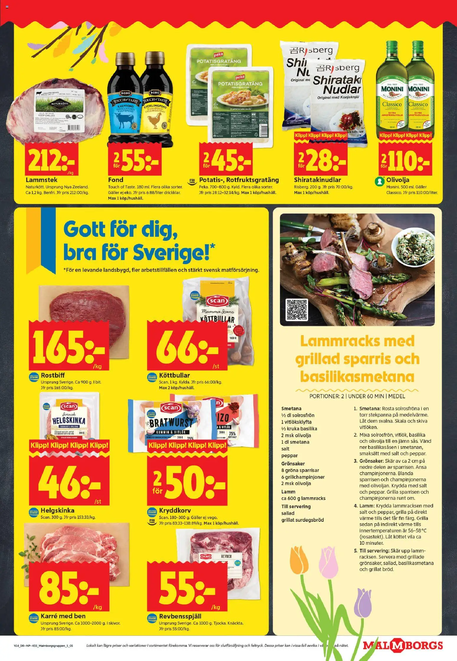 ICA Kvantum reklamblad aktuell från 30.03.2026 | Sida: 5 | Produkter: Salt, Olivolja, Basilika, Stekpanna