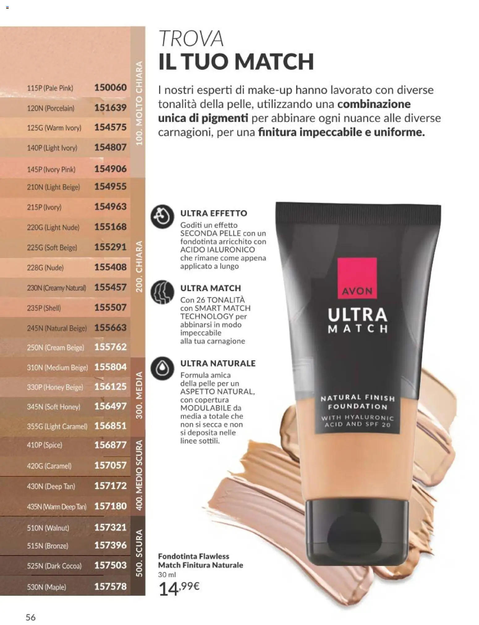 Volantino Avon del 01.02.2026 | Pagina: 56 | Prodotti: Fondotinta