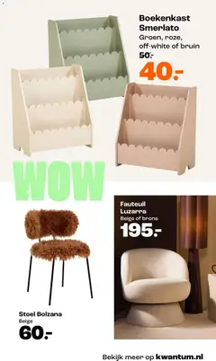 Kwantum - Folder - Voorbeeld van een folder van Kwantum, geldig van 02.02.2026 | Pagina: 7 | Producten: Fauteuil, Boekenkast, Stoel