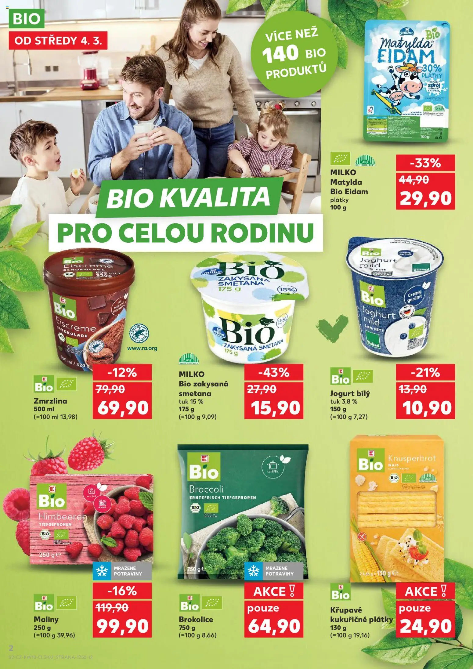 Kaufland leták - Vyvážený nákup  od 04.03.2026 | Strana: 2 | Produkty: Jogurt, Eidam, Maliny, Potraviny