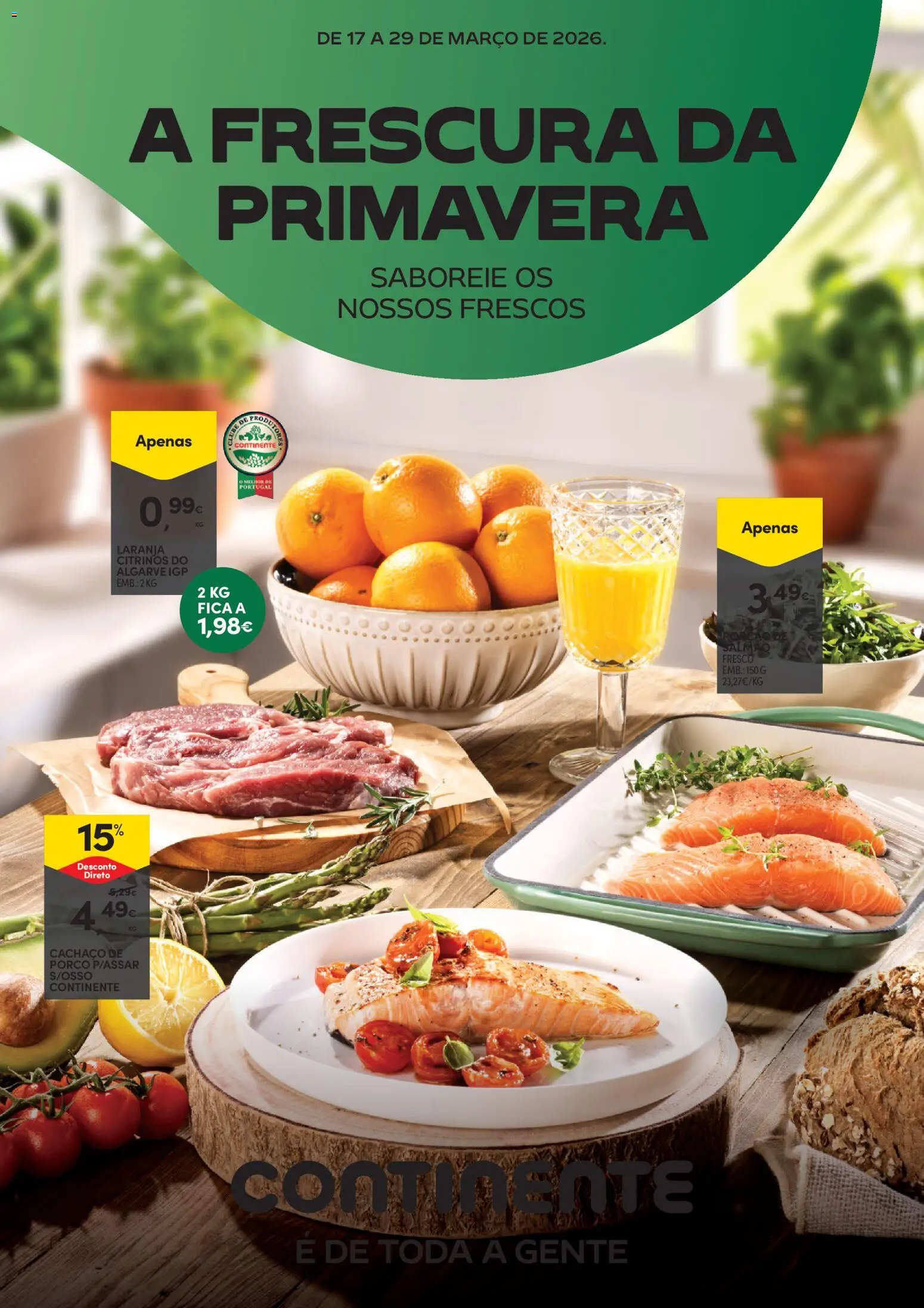 Continente - A frescura da primavera │ válido de 17.03.2026 | Página: 1 | Produtos: Salmão