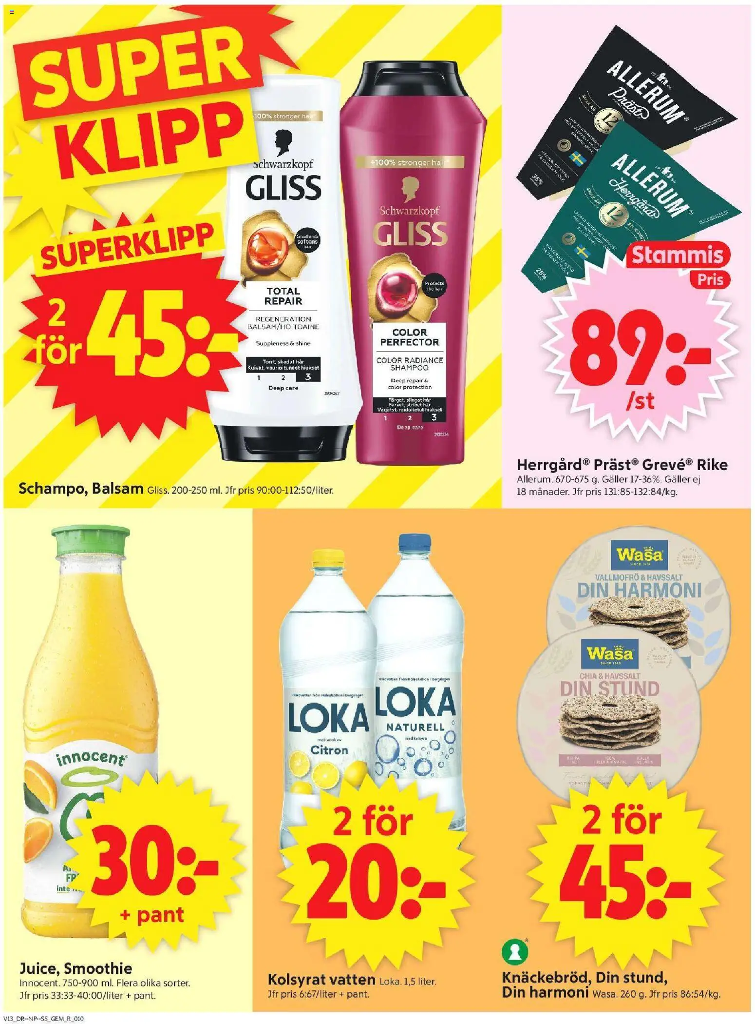 ICA Supermarket reklamblad aktuell från 23.03.2026 | Sida: 12 | Produkter: Loka, Galler, Citron, Häll