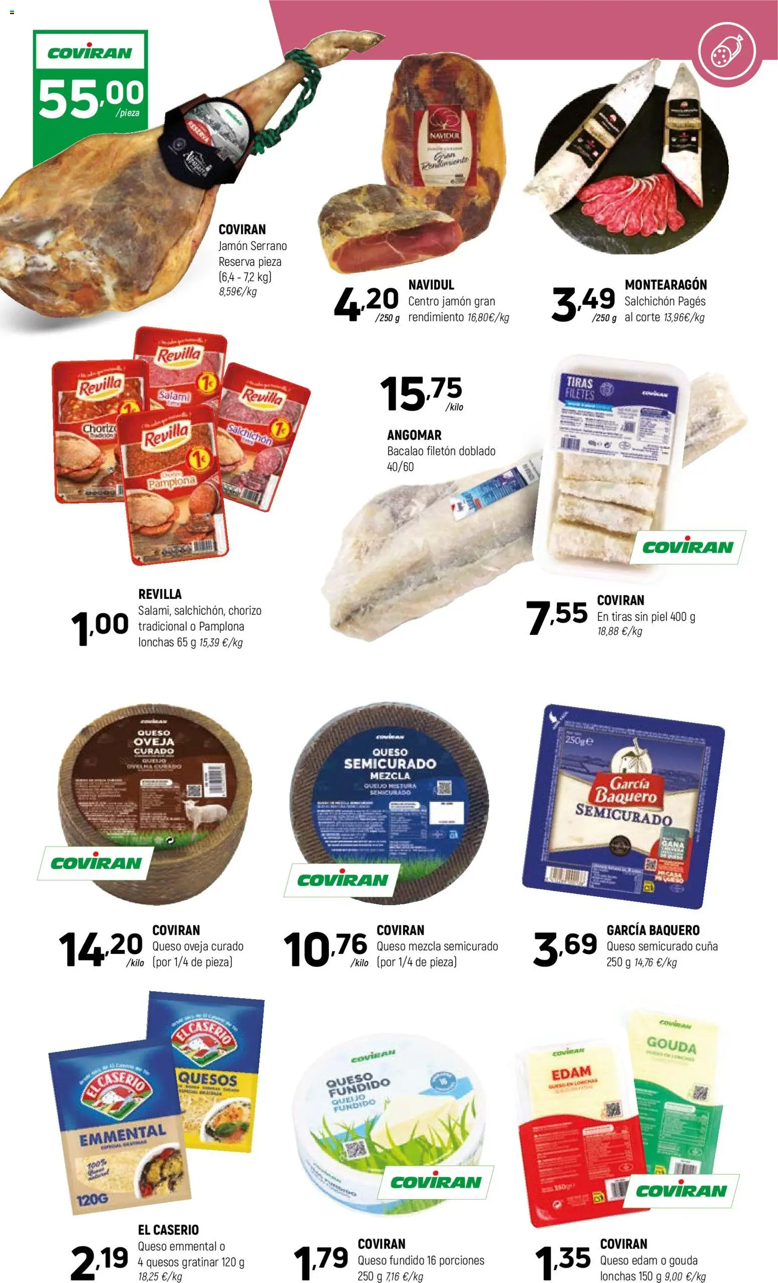 Coviran - Suroccidental │ válido desde el 10.03.2026 | Página: 5 | Productos: Γραβάτα, Queso, Jamón, Salami