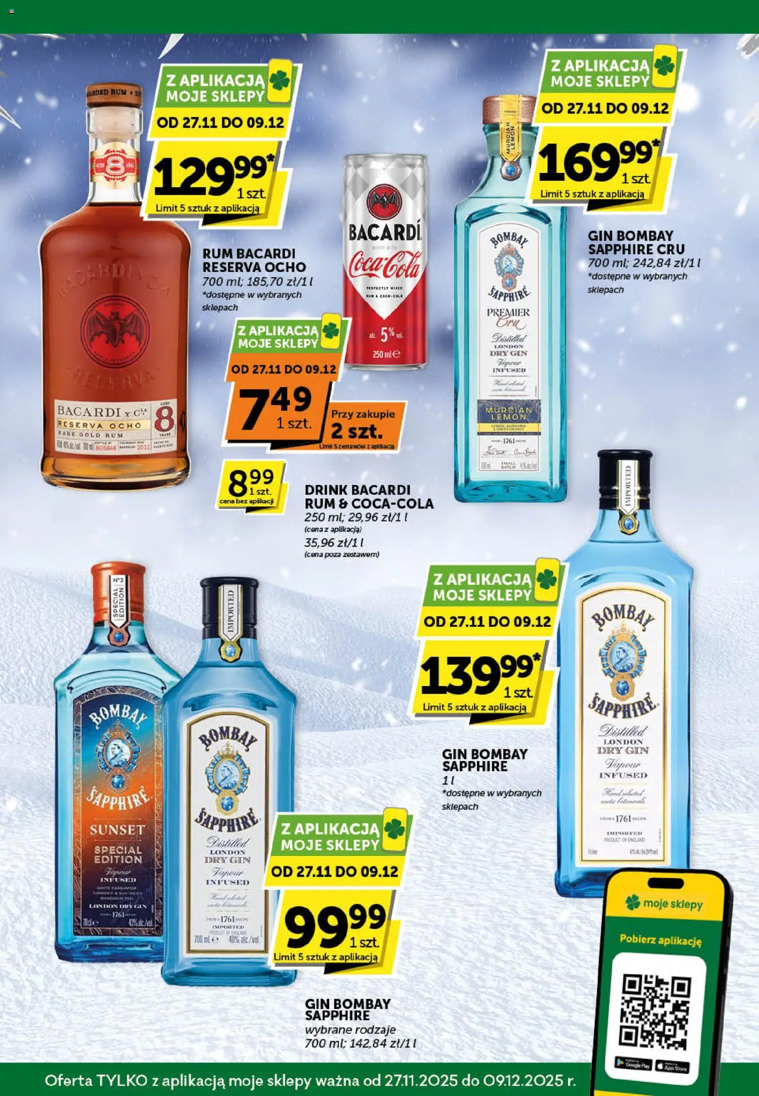 Groszek Gazetka - Katalog alkoholowy od 27.11.2025 | Strona: 7 | Produkty: Gin Bombay, Rum Bacardi, Rum, Gin