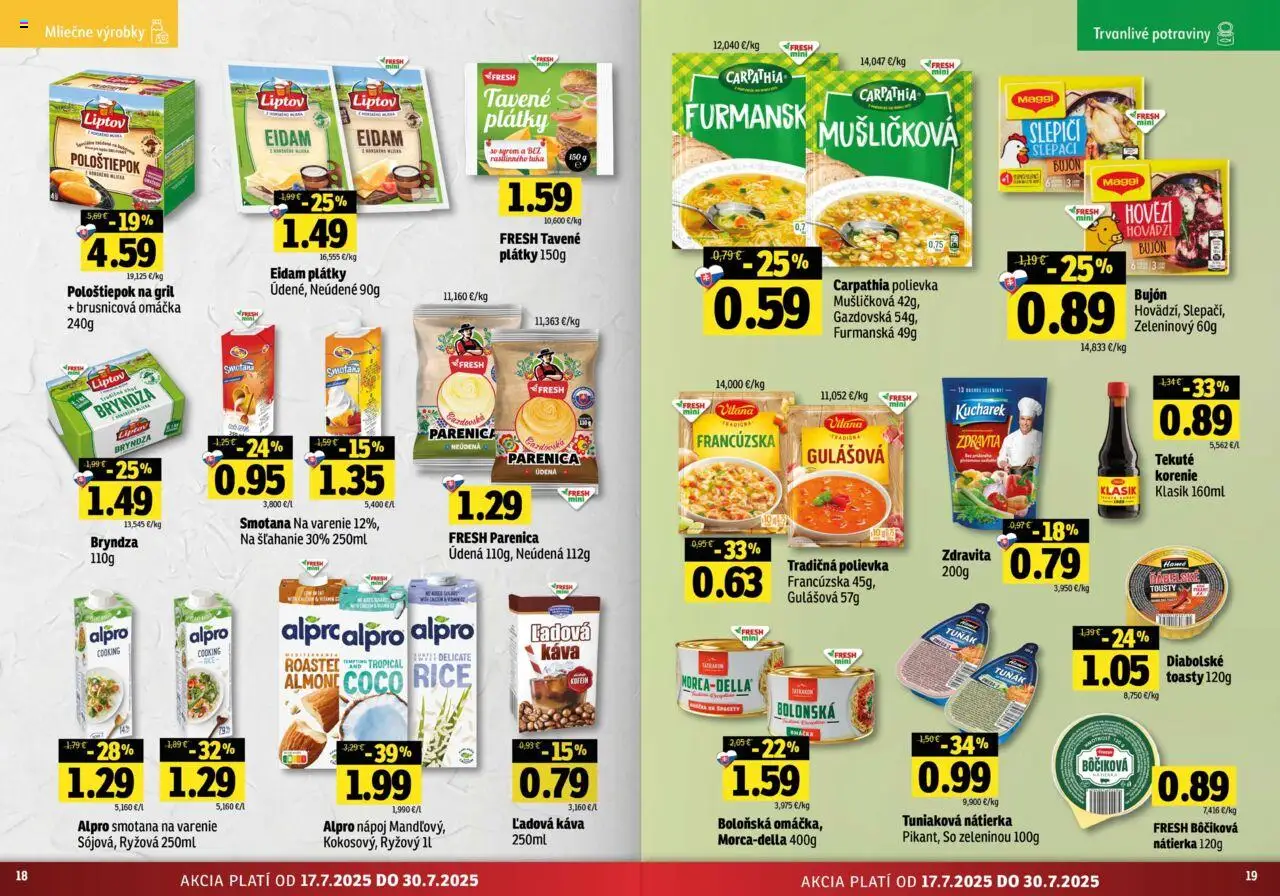 Fresh stredné a západné Slovensko │ platný od 17.07.2025 | Strana: 10 | Produkty: Gril, Bujón, Eidam, Korenie